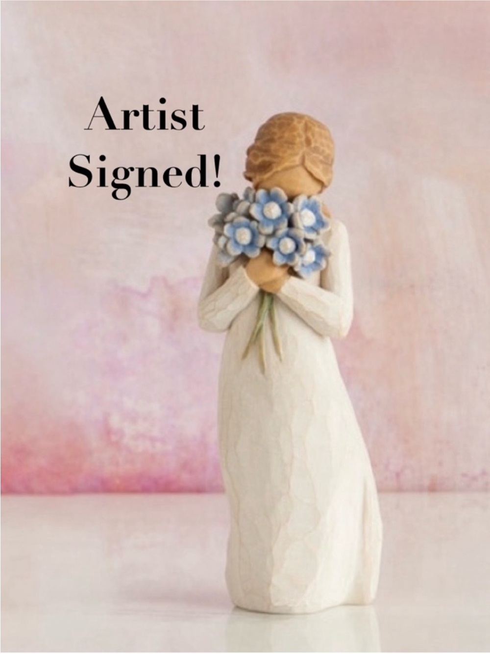LOWEST Willow Tree Figurine Forget-Me-Not Signed by Artist Susan Lordi